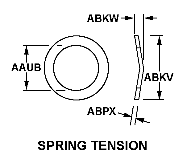 SPRING TENSION style nsn 5310-00-272-5640