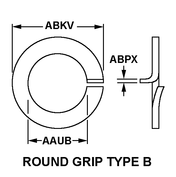 ROUND GRIP TYPE B style nsn 5310-01-138-7130