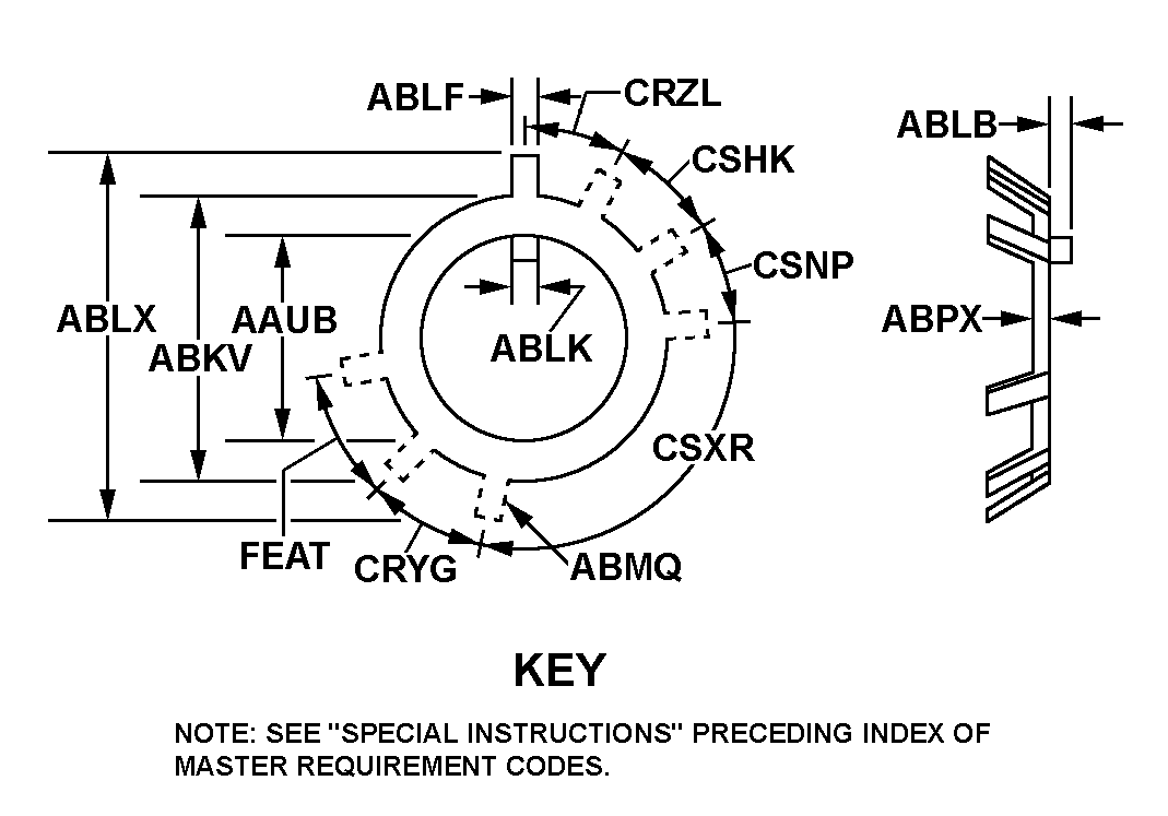 KEY style nsn 5310-00-171-4230