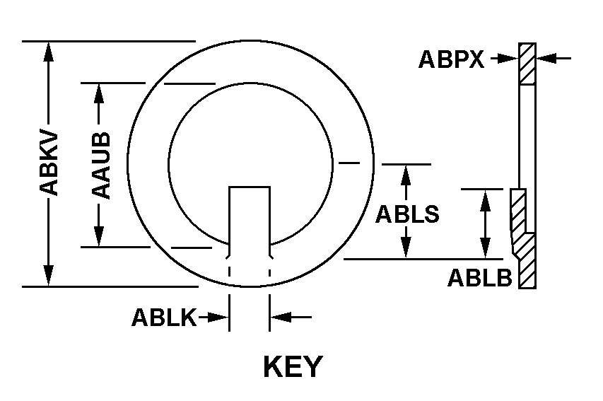 KEY style nsn 5310-00-787-4556