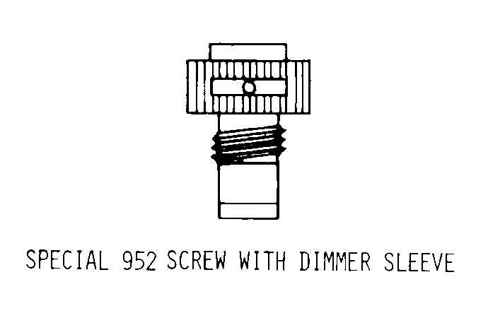 SPECIAL 952 SCREW WITH DIMMER SLEEVE style nsn 6240-00-155-7845