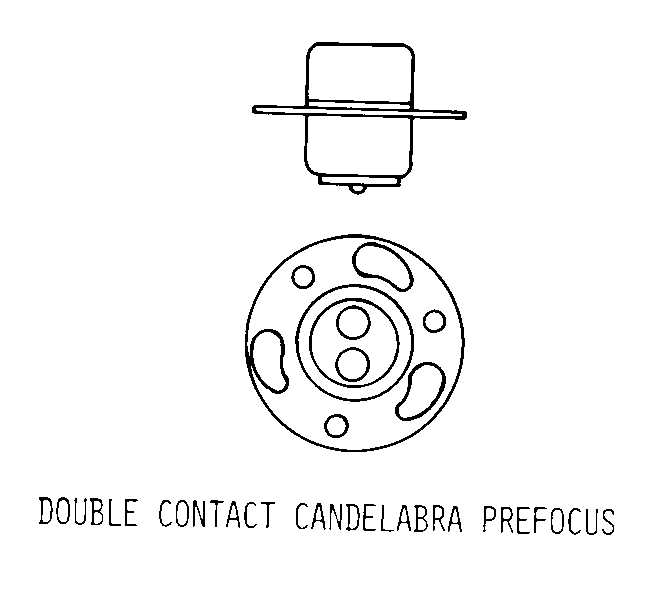 DOUBLE CONTACT CANDELABRA PREFOCUS style nsn 6240-00-057-1966