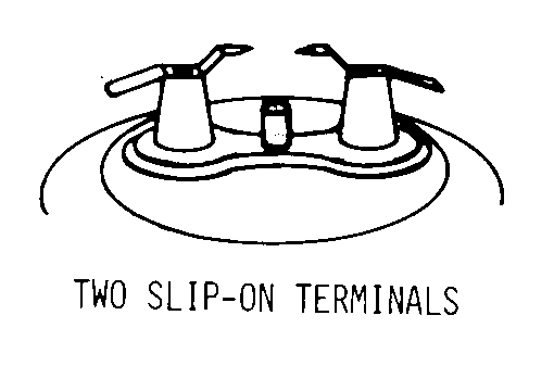 TWO SLIP-ON TERMINALS style nsn 6240-01-024-1309