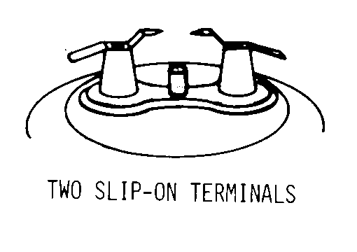 TWO SLIP-ON TERMINALS style nsn 6240-00-068-5542