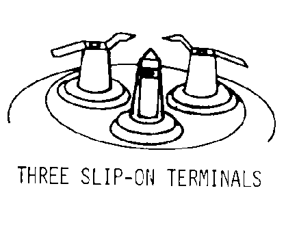 THREE SLIP-ON TERMINALS style nsn 6240-00-068-5543