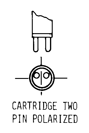 CARTRIDGE TWO PIN POLARIZED style nsn 6240-01-446-6171