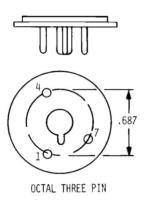 OCTAL THREE PIN style nsn 6240-00-247-5156