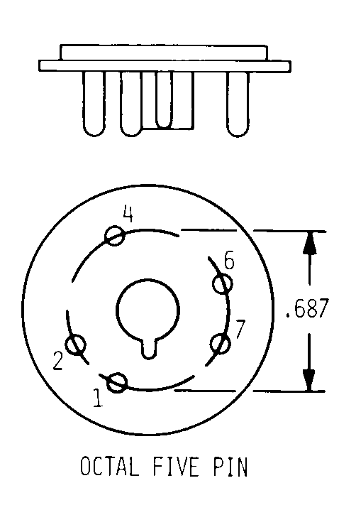 OCTAL FIVE PIN style nsn 6240-00-958-9831