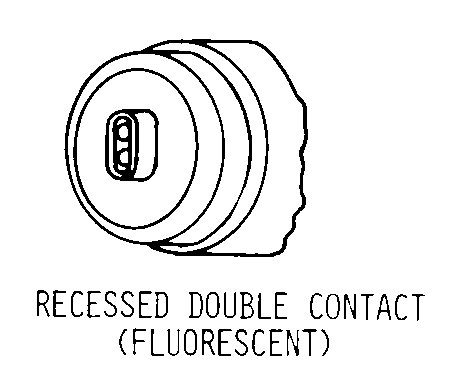 RECESSED DOUBLE CONTACT (FLUORESCENT) style nsn 6240-00-072-9964
