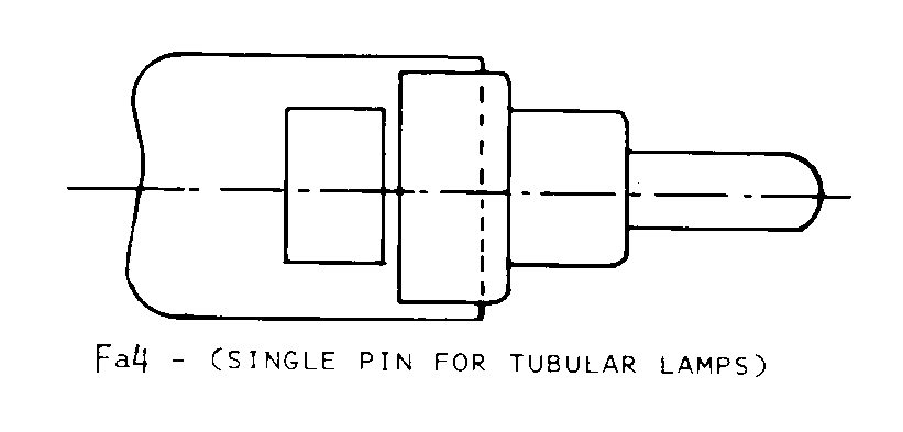 FA4 - (SINGLE PIN FOR TUBULAR LAMPS) style nsn 6240-01-616-2363