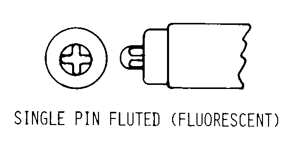 SINGLE PIN FLUTED (FLUORESCENT) style nsn 6240-00-669-6587