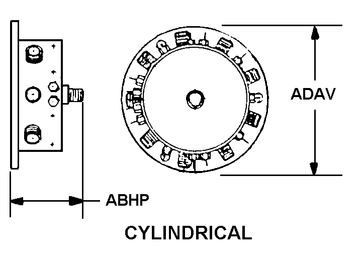 CYLINDRICAL style nsn 5985-00-346-9712