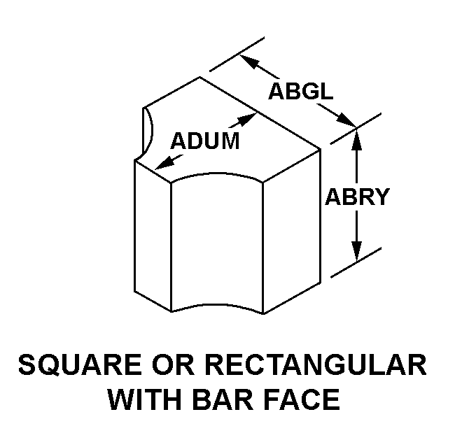 SQUARE OR RECTANGULAR WITH BAR FACE style nsn 5355-00-644-1202