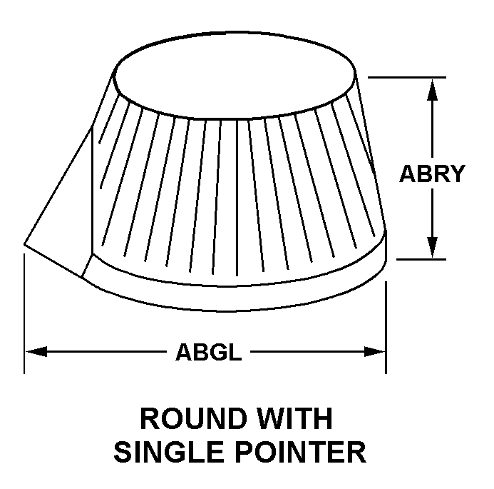 ROUND WITH SINGLE POINTER style nsn 5355-01-039-4896