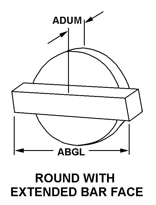 ROUND WITH EXTENDED BAR FACE style nsn 5355-01-220-0826