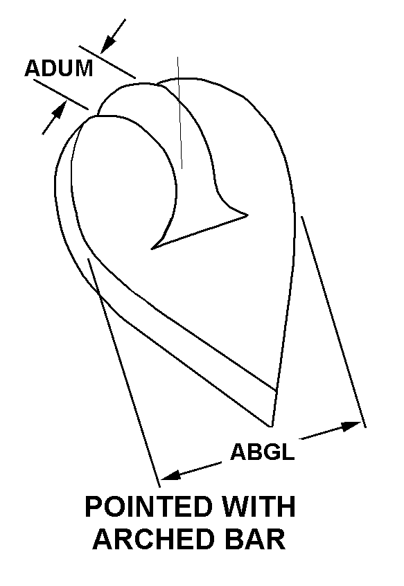 POINTED WITH ARCHED BAR style nsn 5355-00-027-5977