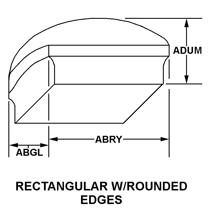 RECTANGULAR W/ROUNDED EDGES style nsn 5355-01-006-6936