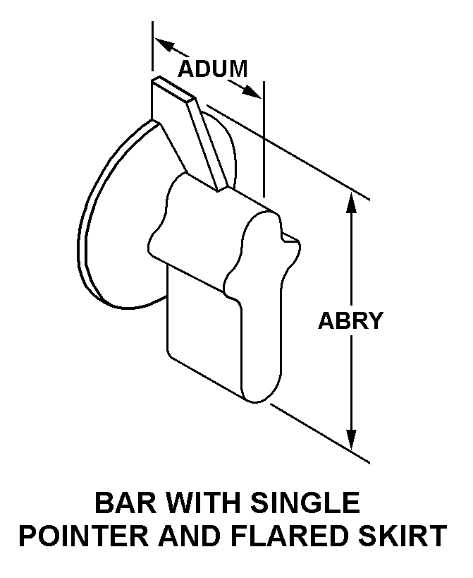BAR WITH SINGLE POINTER AND FLARED SKIRT style nsn 5355-01-380-1150