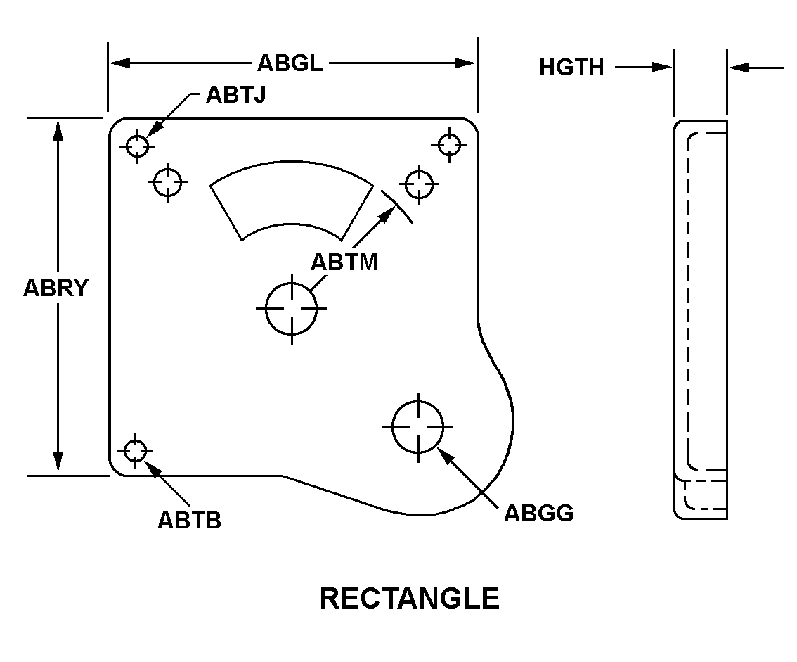 RECTANGLE style nsn 5355-00-408-4809