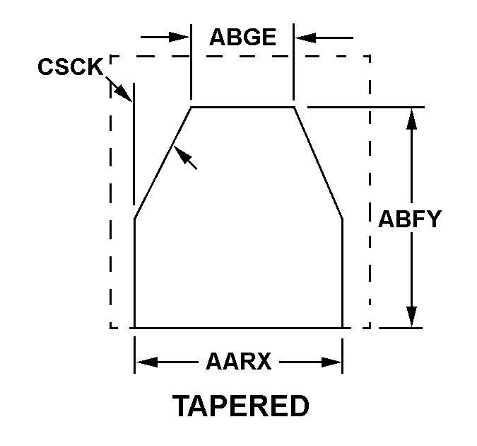 TAPERED style nsn 5355-01-031-9492