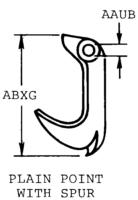 PLAIN POINT WITH SPUR style nsn 4030-00-184-9843
