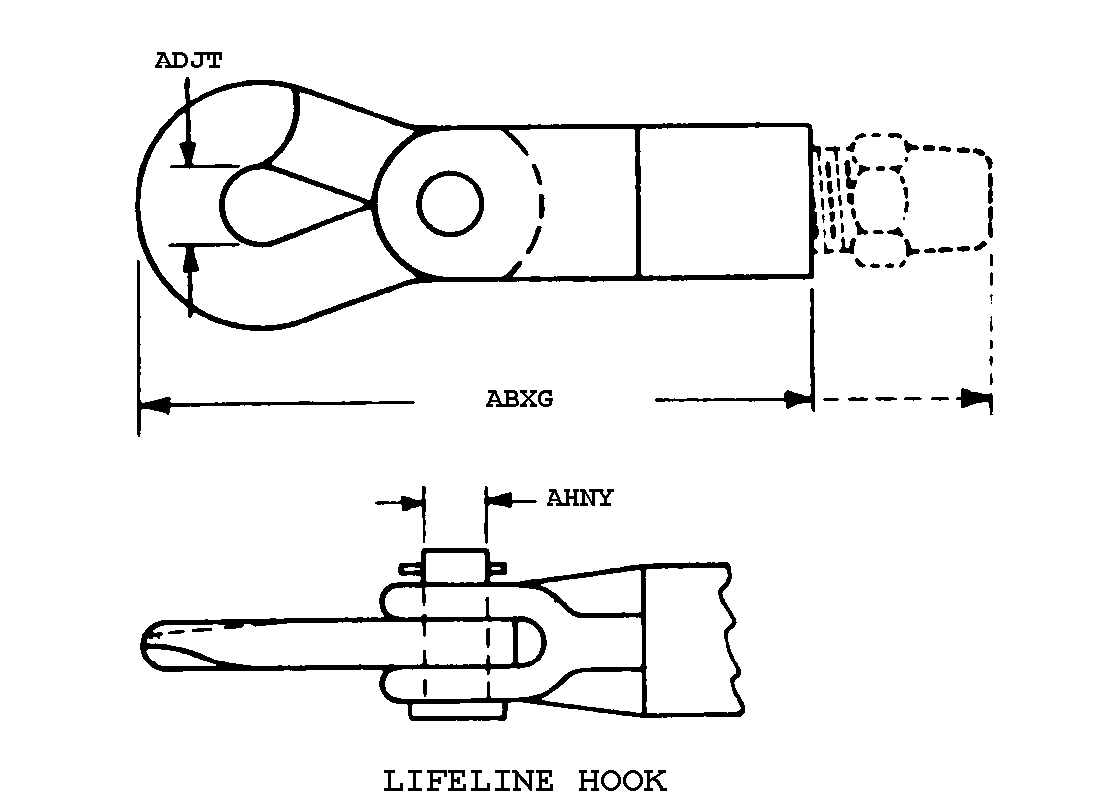 LIFELINE HOOK style nsn 4030-01-579-6125