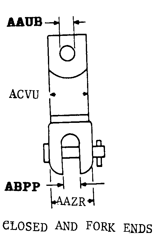 CLOSED AND FORK ENDS style nsn 4030-00-124-3409
