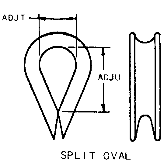SPLIT OVAL style nsn 4030-00-166-1833