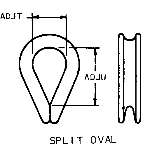 SPLIT OVAL style nsn 4030-01-621-0666