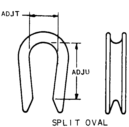 SPLIT OVAL style nsn 4030-00-166-1833