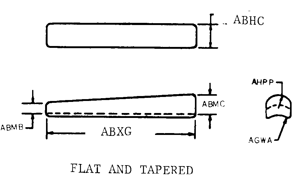 FLAT AND TAPERED style nsn 4030-00-125-3007