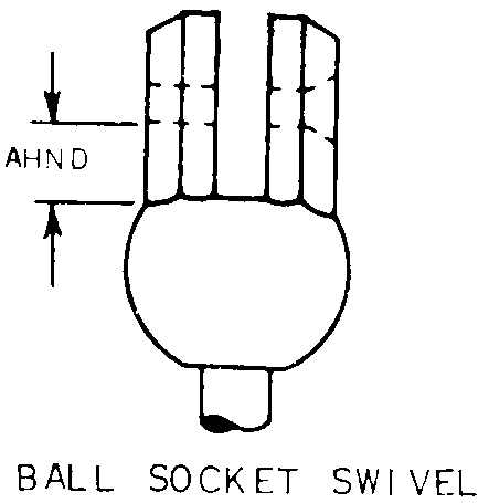 BALL SOCKET SWIVEL style nsn 4030-00-682-2385