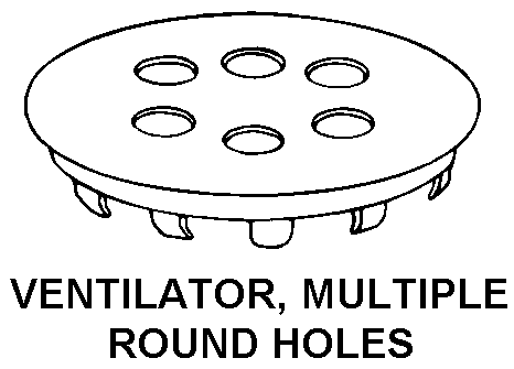 VENTILATOR, MULTIPLE ROUND HOLES style nsn 5340-01-065-6732