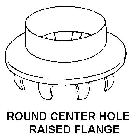 ROUND CENTER HOLE RAISED FLANGE style nsn 5340-00-245-5033