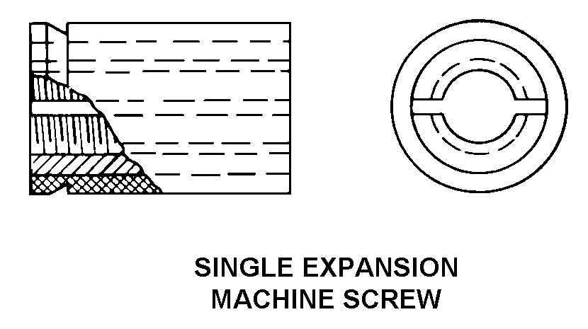 SINGLE EXPANSION MACHINE SCREW style nsn 5340-01-152-2909