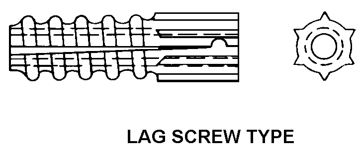 LAG SCREW TYPE style nsn 5340-00-515-1870
