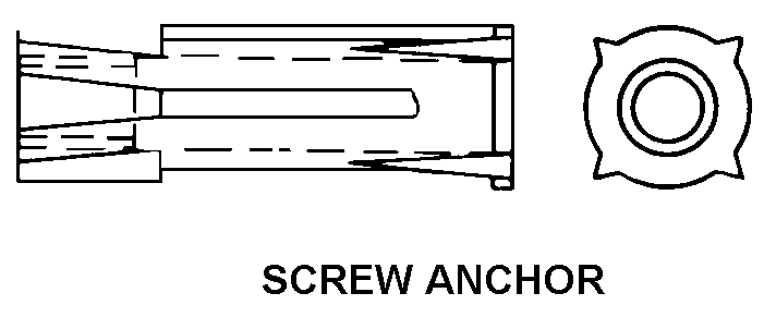 SCREW ANCHOR style nsn 5340-01-198-2484