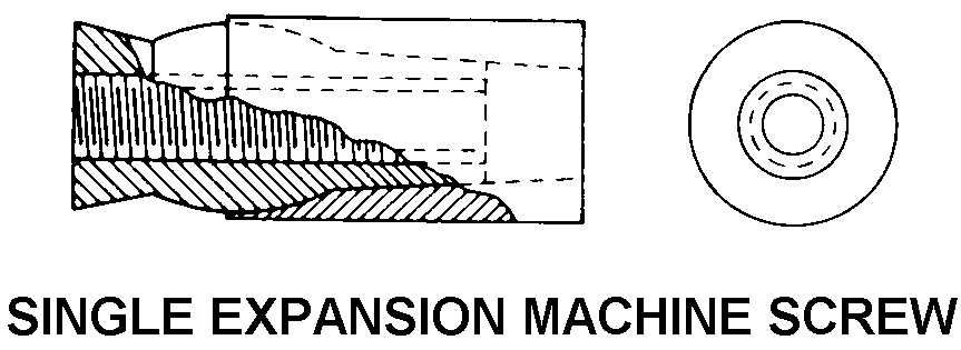 SINGLE EXPANSION MACHINE SCREW style nsn 5340-00-515-1889