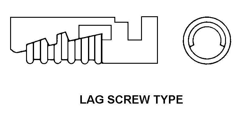LAG SCREW TYPE style nsn 5340-00-680-8638
