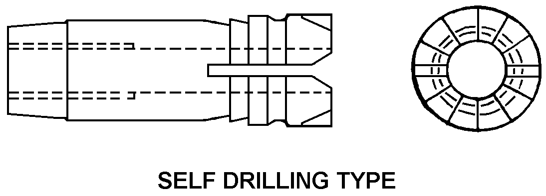 SELF DRILLING TYPE style nsn 5340-01-340-0080