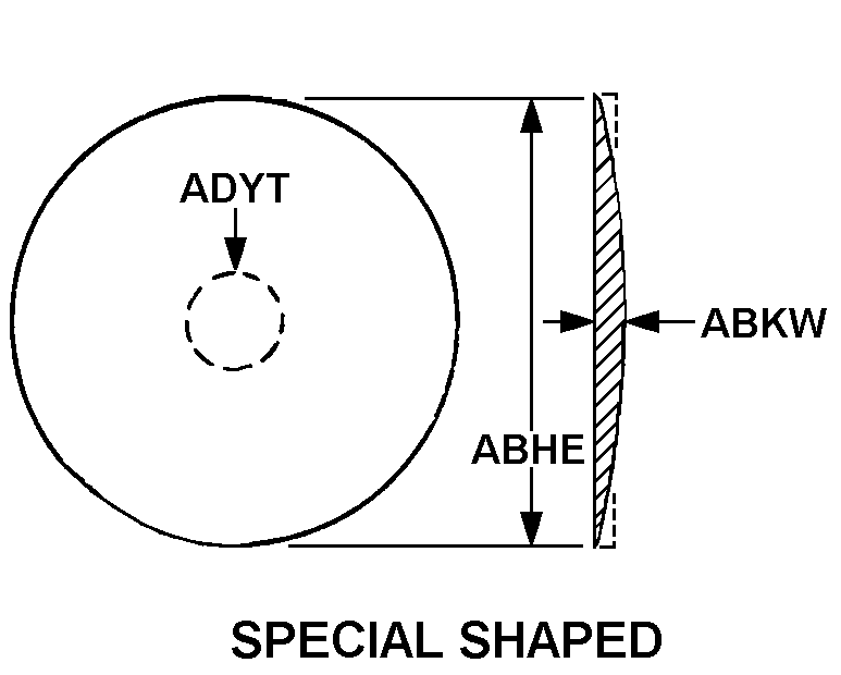 SPECIAL SHAPED style nsn 4810-01-007-7223