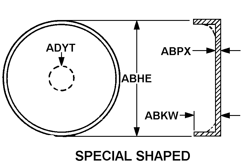 SPECIAL SHAPED style nsn 4820-00-136-2077