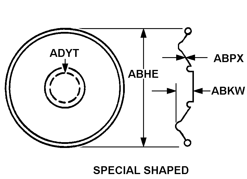 SPECIAL SHAPED style nsn 2915-01-034-8289