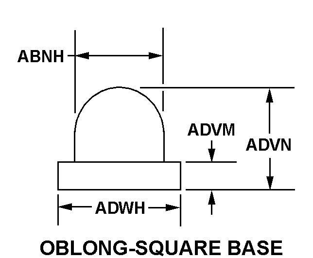 OBLONG-SQUARE BASE style nsn 5330-01-461-6220