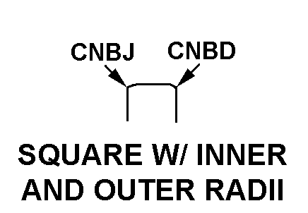 SQUARE WITH INNER AND OUTER RADII style nsn 5330-01-155-3915