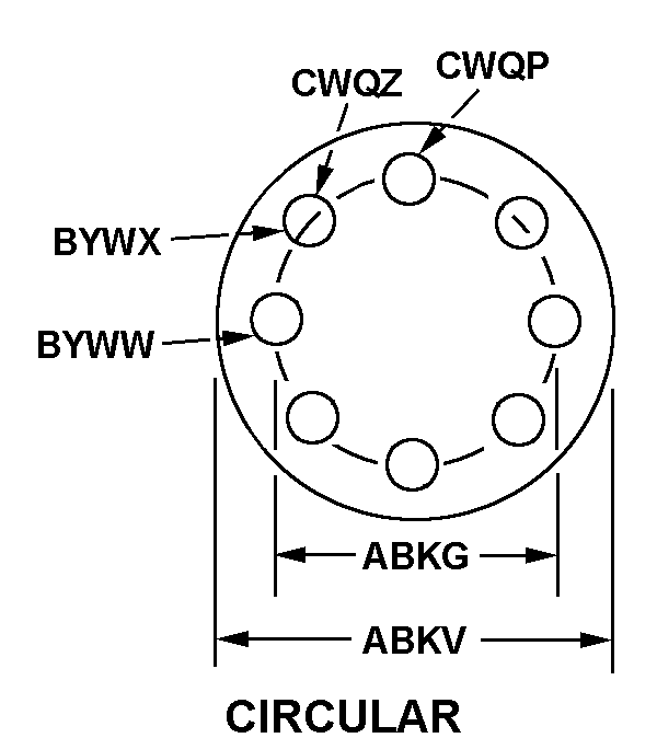 CIRCULAR style nsn 5330-00-640-9342