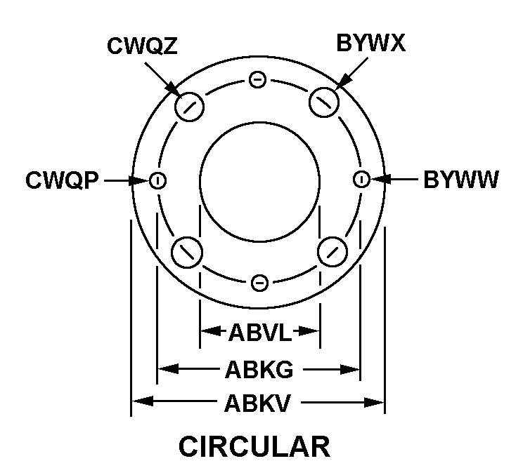 CIRCULAR style nsn 5999-01-292-8122