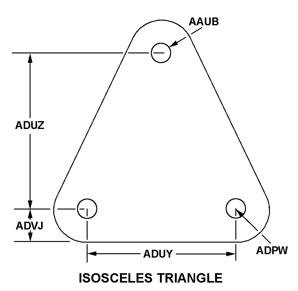 ISOSCELES TRIANGLE style nsn 5330-01-551-3631