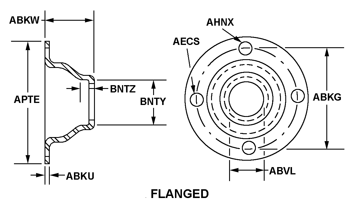 FLANGED style nsn 5330-01-535-4695