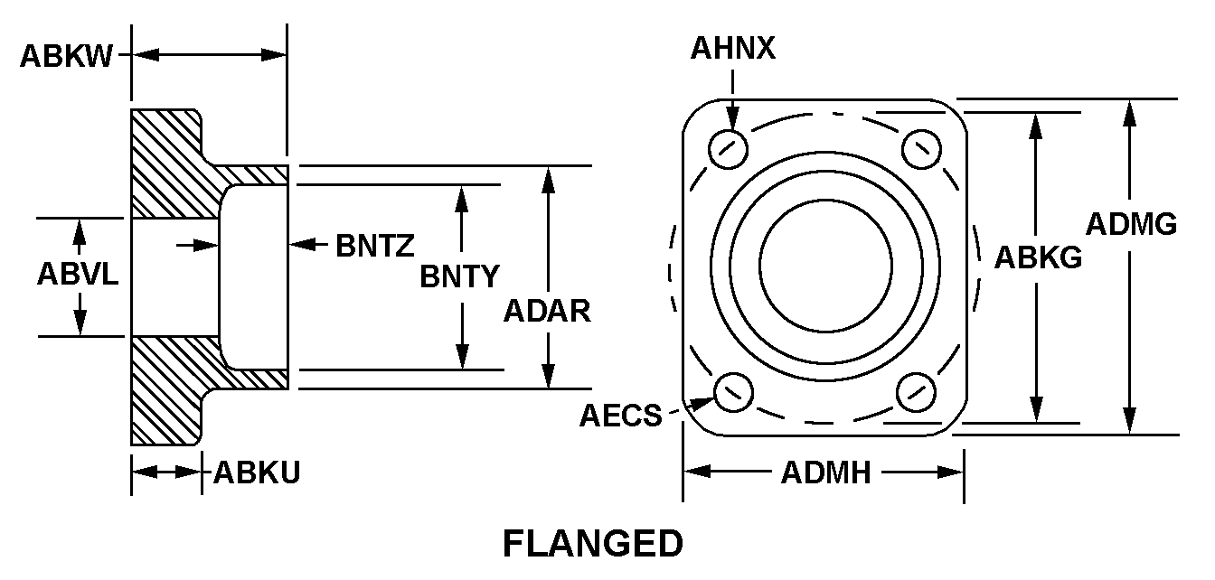 FLANGED style nsn 5330-01-439-1987